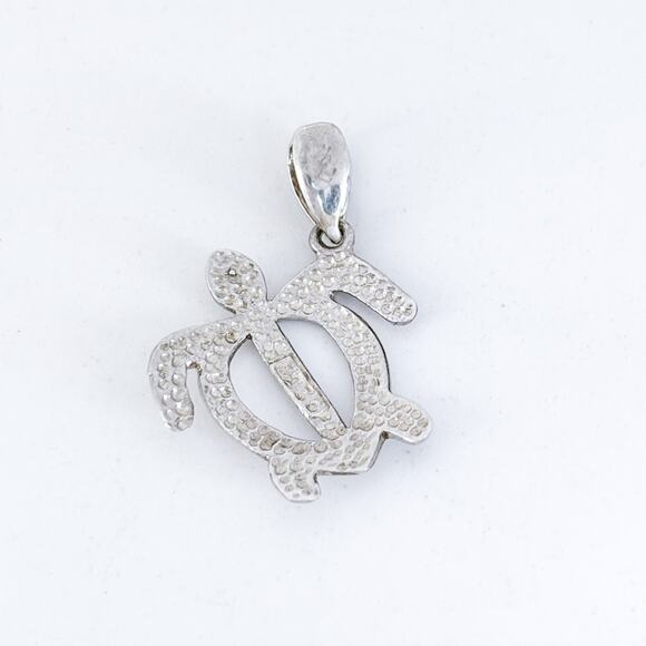 Vintage Sterling Silver 925 Sea Turtle Cutout Pendant - Picture 4 of 6